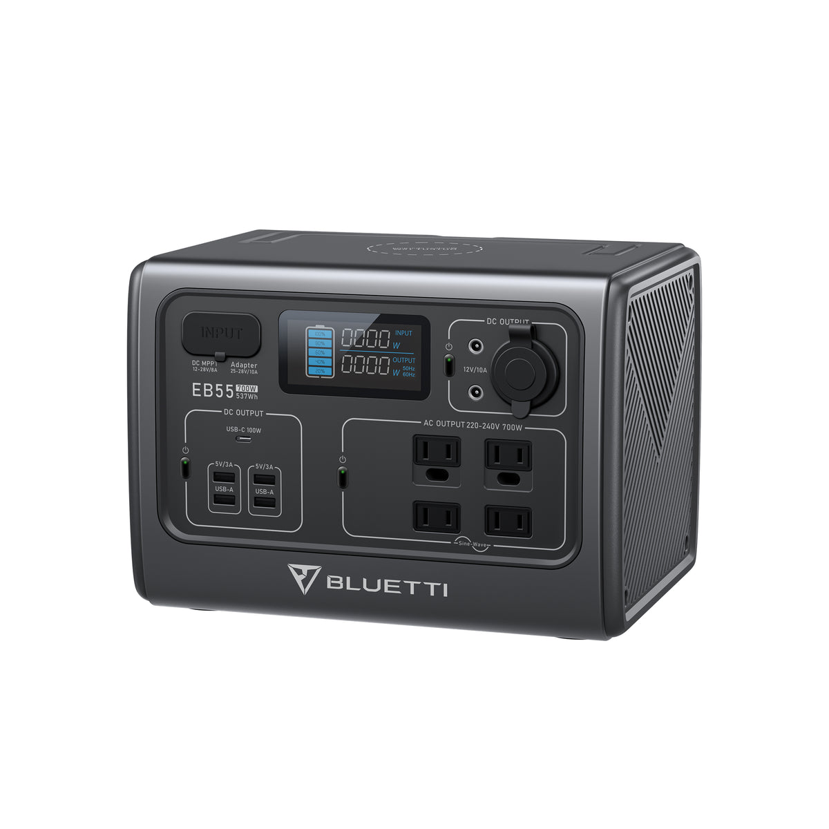 BLUETTI EB55 Portable Power Station | 700W 537Wh